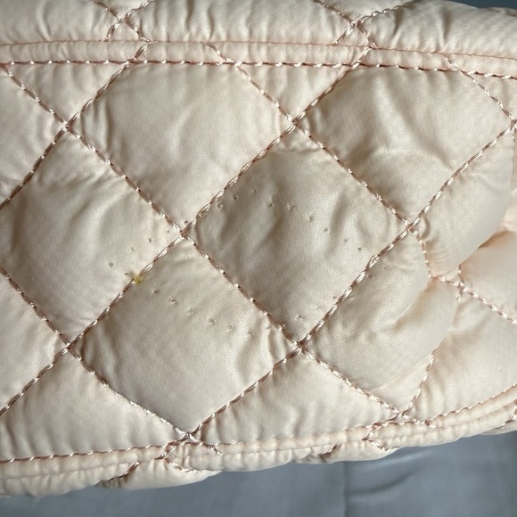 MZ Wallace Quilted Mica Cosmetic Makeup Toiletry Pouch Bag Case Light Pink New - Picture 8 of 10